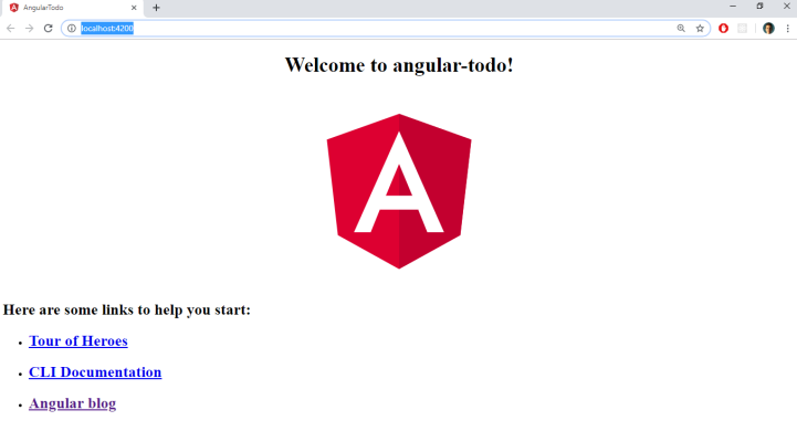 angular - first page